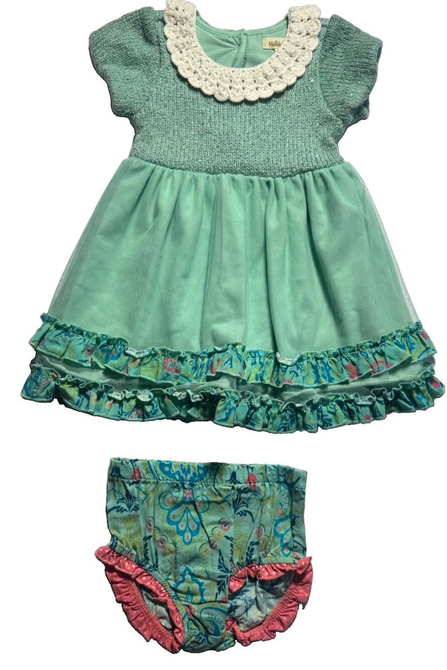 Matilda Jane Nan Dress Bloomers Set Friends Forever 18-24M Fall 2015 EUC